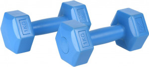 Lerko jednoruční plast činka AEROBIC 2x 1,0 kg, pár