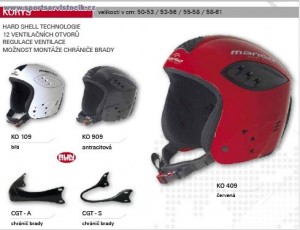 Mango lyžařská přilba Korys, rosso, KO 409