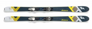 Nordica sjezdové lyže NRGY 90 FDT SQUIRE COMPACT + vázání 11FDT, black-green, set, doprodej