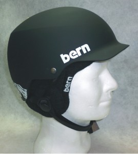Bern lyžařská přilba Baker, matte black, print
