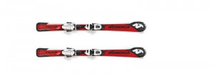 Nordica junior lyže Team J Race FDT + vázání JR 7.0, red-black, set, doprodej