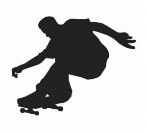 Tempish nálepka Silueta SKATEBOARD