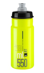 Elite cyklo láhev Jet 0,55 L, žlutá fluo-černé logo, 26295