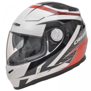 CASSIDA moto helma Evo, černo-bílo-červená, M140-161