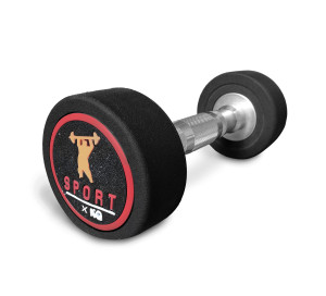 Sedco jednoruční činka SPORT ROUND RUBBER, 5 kg, 1 ks, BS1708