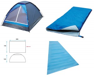 Loap turistický stan CAMP SET, 1+2+2, pro 2 osoby, doprodej