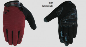 Polednik cyklo rukavice - dlouhoprsté TERRA, hnědočervená, doprodej