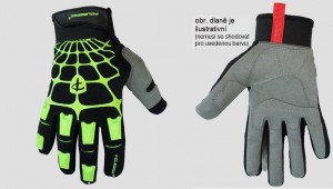 Polednik off road - motokros rukavice WEB MX, zelená