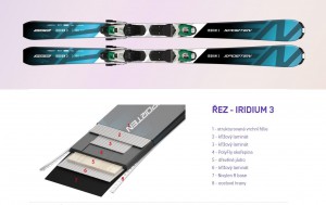 Sporten sjezdové lyže Iridium 3 + vázání Vist VSS 310, set + DÁREK