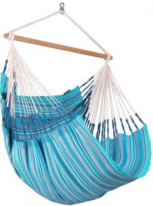 La Siesta houpací závěsná sedačka Habana comfort pattern, HAL18P-x3 azure