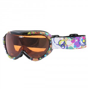 Worker dětské lyžařské brýle Miller s grafikou, černá grafit,  4094G-1