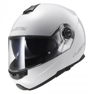 LS2 výklopná moto přilba Strobe, bílá,  503251012