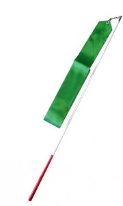 Sedco gymnastická stuha + tyčka - tm.zelená, 3406TMZE