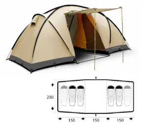 Trimm rodinný stan COMFORT II, pro 4-6 osob, durawrap