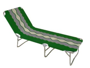 Jihokov skládací lehátko VAJGAR, AL, zelená
