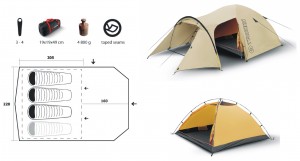 Trimm stan FOCUS, pro 3-4 osoby, durawrap