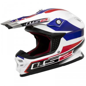 LS2 motokrosová přilba Tuareg, bílo-červená, MX456
