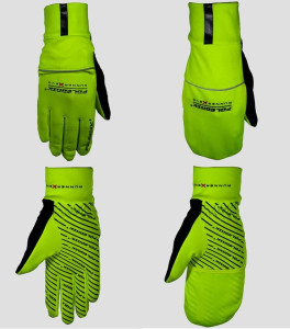 Polednik zimní běžecké rukavice RUNNER X EVO, fluo