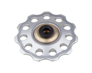 PRO-T kladka dural s průmyslovým ložiskem děrovaná, 11 zubů, stříbrná, 16886