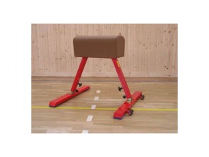 Sport Club gymnastická KOZA (2 nohy T), nastavitelná výška 90 - 120 cm, kůže