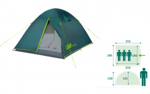 Loap turistický stan CLOUD 3, 3 osoby, TL2190P41N