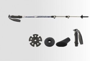 Axon trekingové teleskopické hole ADVENTURE, černá