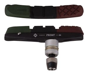 PRO-T brzdové špalíky V-brake Cartridge třísměsová Army, 14309