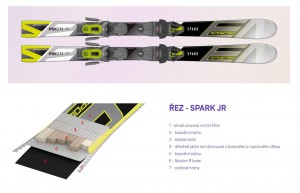 Sporten sjezdové lyže SPARK Jr + vázání SLR 9, set + DÁREK