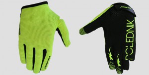 Polednik dlouhoprsté cyklo rukavice SLICE, fluo, doprodej