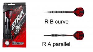 Harrows šipky Strix 90%, softip, 18g, sada