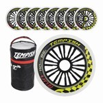 Tempish kolečka in line RUN 20s 110x24 85A, sada (8ks)