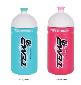 Tempish plastová láhev BIDON T, 0,5 L, se zátkou a hubicí