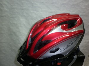 Mango cyklo in line helma SUPERSPRINT LADY, rosso/ met /argento