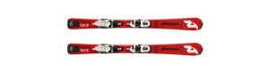Nordica dětské lyže Team J Race FDT + vázání JR 4.5, red-black, set, doprodej
