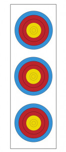 Yate terč „SEMAFOR“ 3x 20cm papír + nylon, sada 10 ks