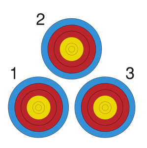 Yate terč „LAS VEGAS“ 3x 20cm papír + nylon, sada 10 ks