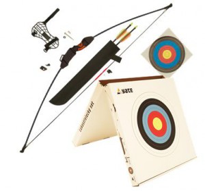 Yate lukostřelecký set v krabici (terčovnice, 2 šípy)