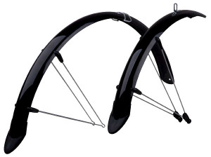 PRO-T sada blatníků MTB plast se zástěrkou černá uchycení Grip-Type, 25319