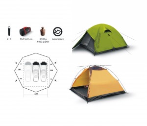 Trimm stan FRONTIER D, 2-3 osoby, dural