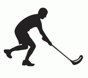 Tempish nálepka silueta FLORBAL