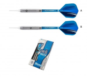 Harrows šipky Genesis Tungsten, soft, 16g, sada