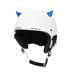 CrazyEars na ski i cyklo helmu MINI růžky, modrá, č. 57