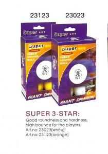 Dragon pingpongové míčky pi po dragon super 3-star, 3448