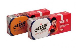 DHS míčky stolní tenis plast cell free dual D*40 balení 10 ks,  žlutá, 4375-Y