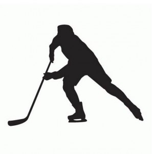 Tempish nálepka silueta HOKEJ