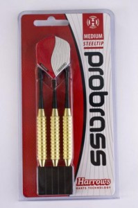 Harrows šipky PRO BRASS, steeltip, sada