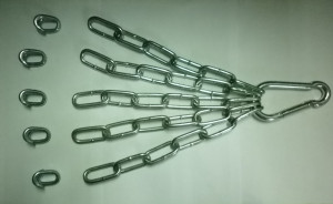 Apriori náhradní ŘETĚZOVÁ SADA (5 pramenů) + karabina pro box pytel váhy nad 60 kg, sada