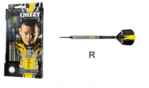 Harrows šipky Chizzy 80%, steeltip, 18g, sada