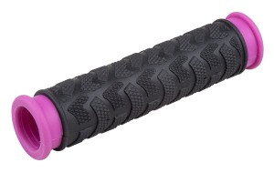 PRO-T grip barevný 49, černo-růžová, pár, 12145