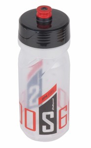 Elite láhev S600 0,6 L, průhledná-černá-červená, 26399
